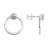 Серьги из серебра с фианитами (Арт.94025852)