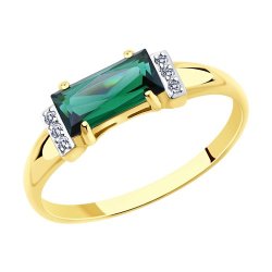 Кольцо золотое пробы 585 с ситаллом (Арт.715938-2)