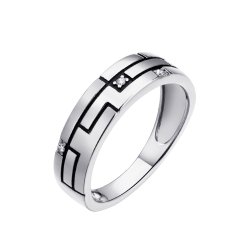 Кольцо из серебра с фианитом (Арт.cz-r01668-x-wb-x-x-w)