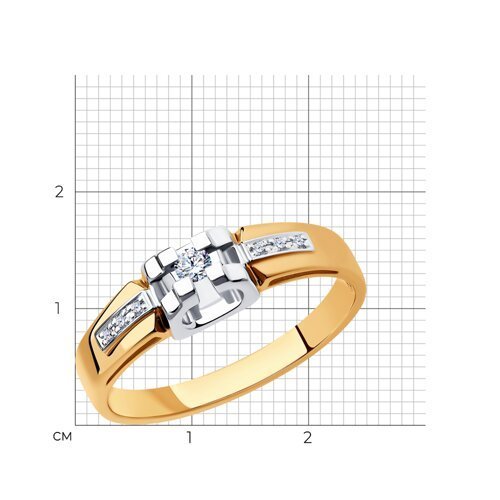 Кольцо SOKOLOV «Совершенство формы» из золота 585 с бриллиантами (арт. 1011745)