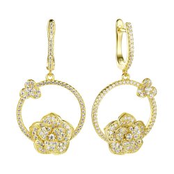 Серьги из серебра с фианитом (Арт.mp-e01030-x-l-w-x-w)