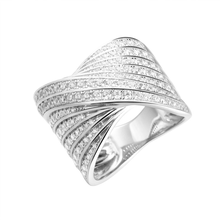 Кольцо из серебра с фианитом (Арт.mp-r01204-x-w-x-x-w)