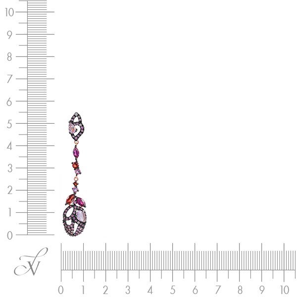 Кулон из золота с бриллиантом и сапфиром (Арт.aas_p3218_ps_mc_pink)