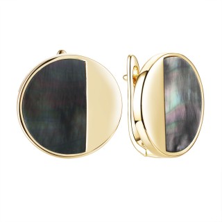 Серьги серебряные с жемчугом Gravity «Лунный орбит» Fresh Jewelry (арт.PI-E03573-X-L-PNB-X-X)