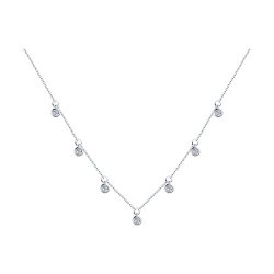 Колье из серебра с фианитами (Арт.94070351)