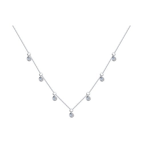 Колье из серебра с фианитами (Арт.94070351)