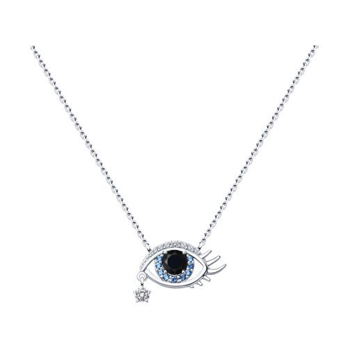 Колье из серебра с фианитами (Арт.94070597)