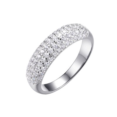 Кольцо с фианитами «Spark Line» из серебра 925 Fresh Jewelry (арт.SL-R00301-X-W-X-X-W)