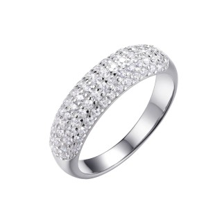 Кольцо с фианитами «Spark Line» из серебра 925 Fresh Jewelry (арт.SL-R00301-X-W-X-X-W)