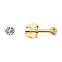 Серьги из золота с бриллиантами (Арт.1021752)